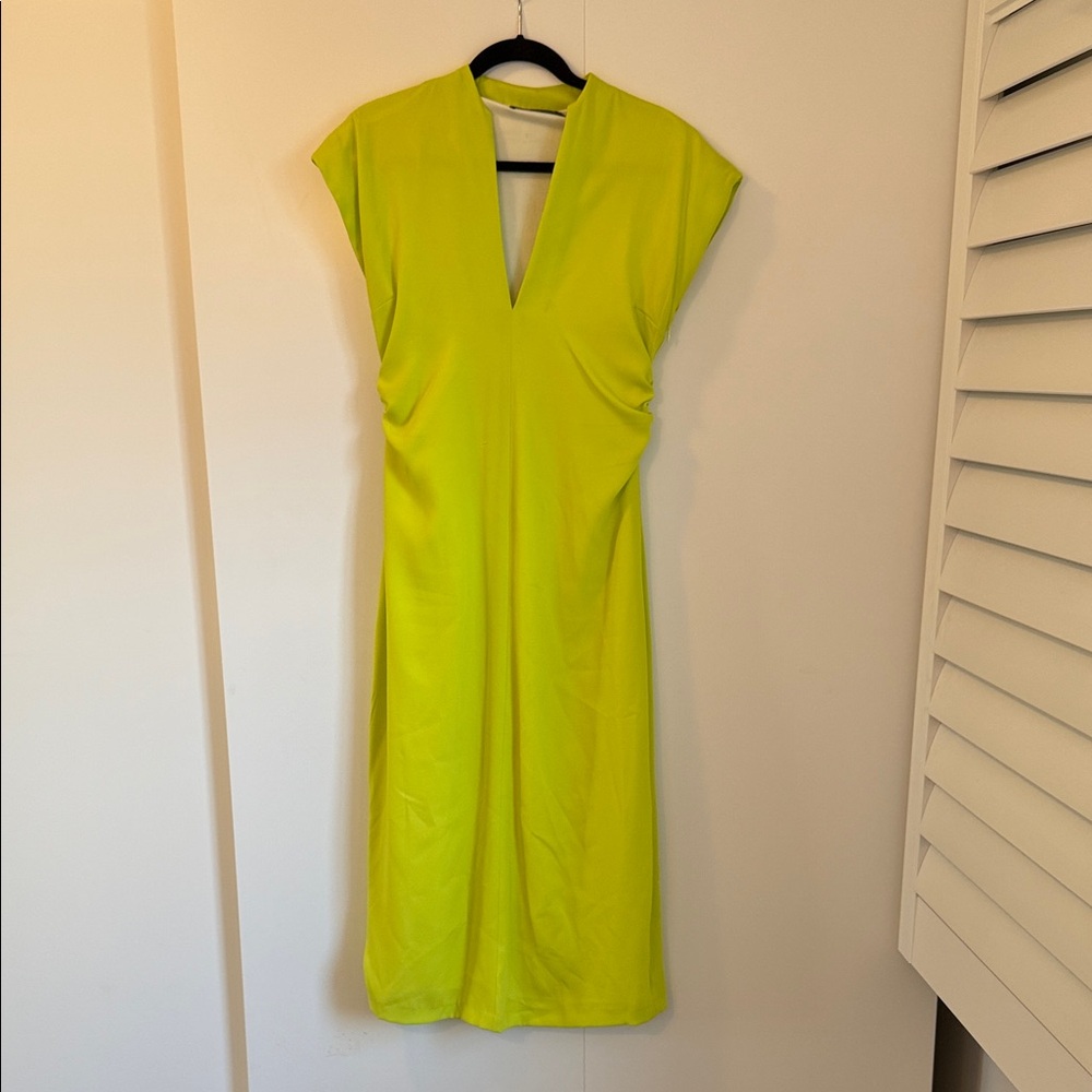Zara Lime Green Midi Dress